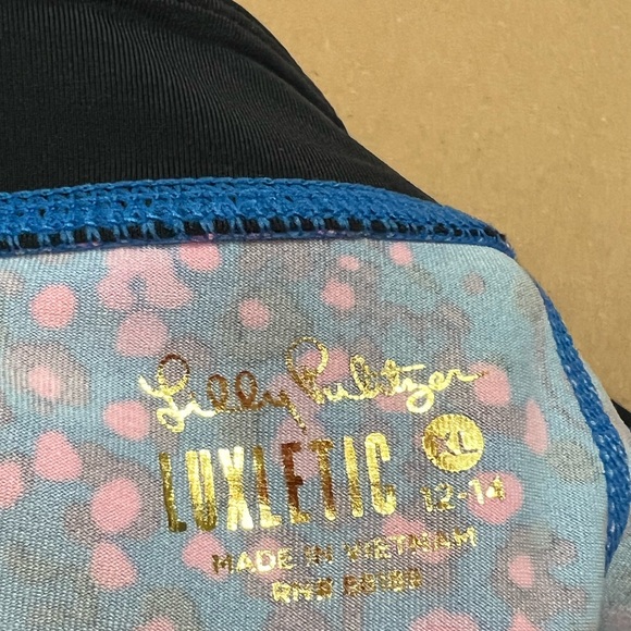 Lilly Pulitzer Luxletic Blue and Pink Patterned Wear - Picture 4 of 8